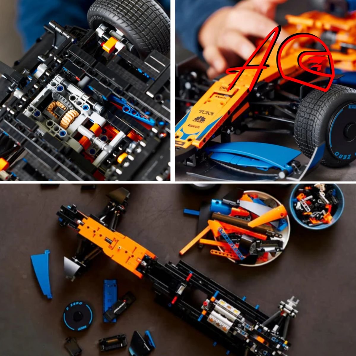 LEGO Fórmula 1 McLaren MCL35 Technic | Kit de construcción de bloques de 1432 piezas