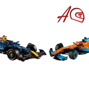Dos autos 1:18 de Fórmula 1 Red Bull RB20 Technic y Mc Laren MCL35 Technic | Kit de construcción de bloques de 1639 piezas