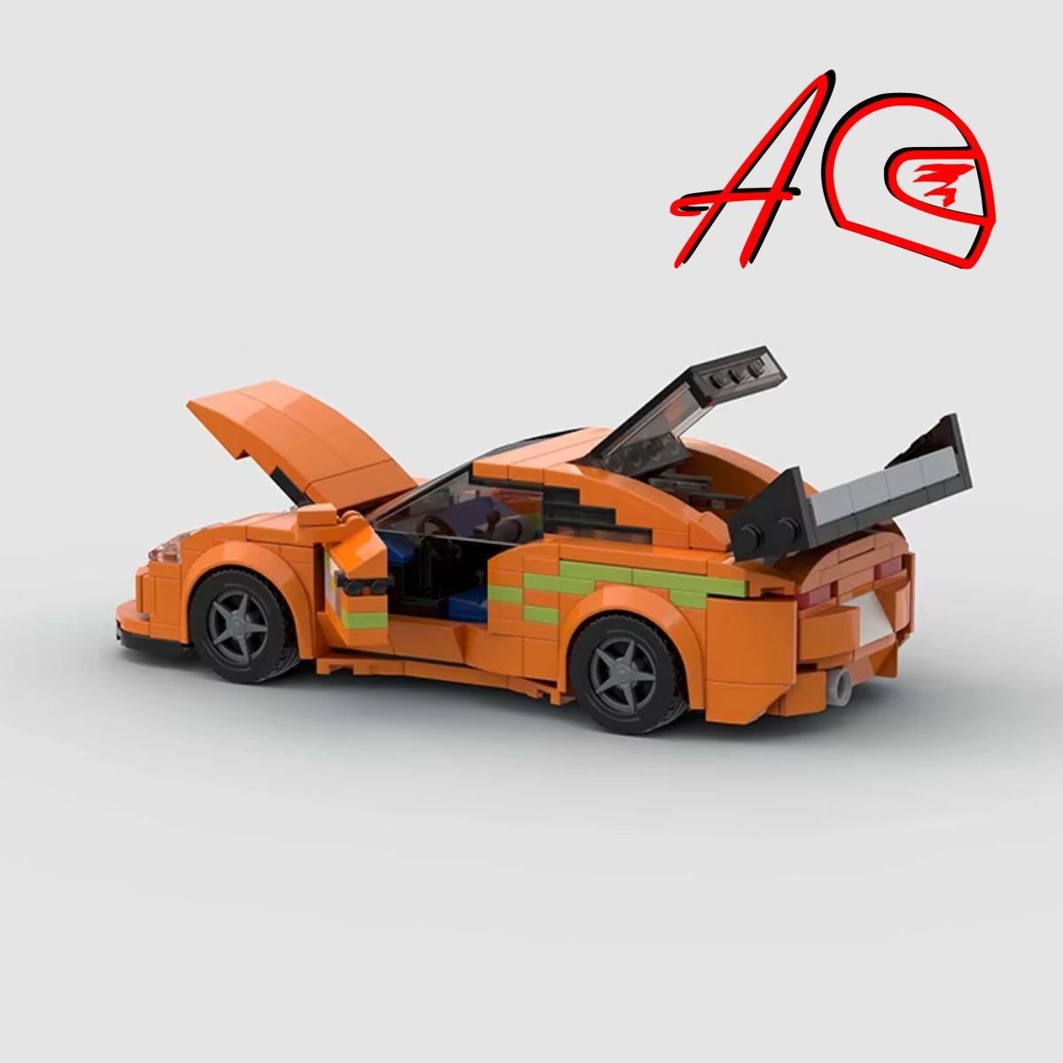 Auto a escala Toyota Supra MK4 | Kit de construcción de bloques lego de 367 piezas regalo hombre navidad 2025