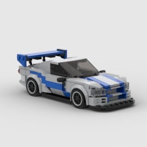 Auto a escala Nissan Skyline R34 GTR | Kit de construcción de bloques lego de 332 piezas regalo navidad hombre 2025