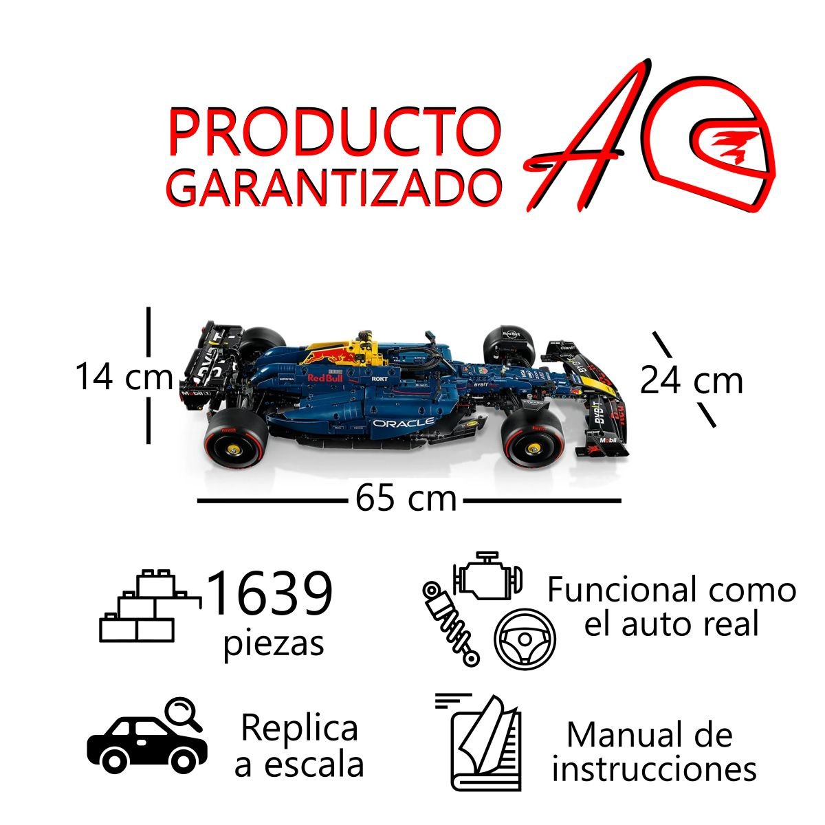 Auto 1:18 Fórmula 1 Red Bull RB20 Technic | Kit de construcción de bloques lego de 1639 piezas navidad 2025