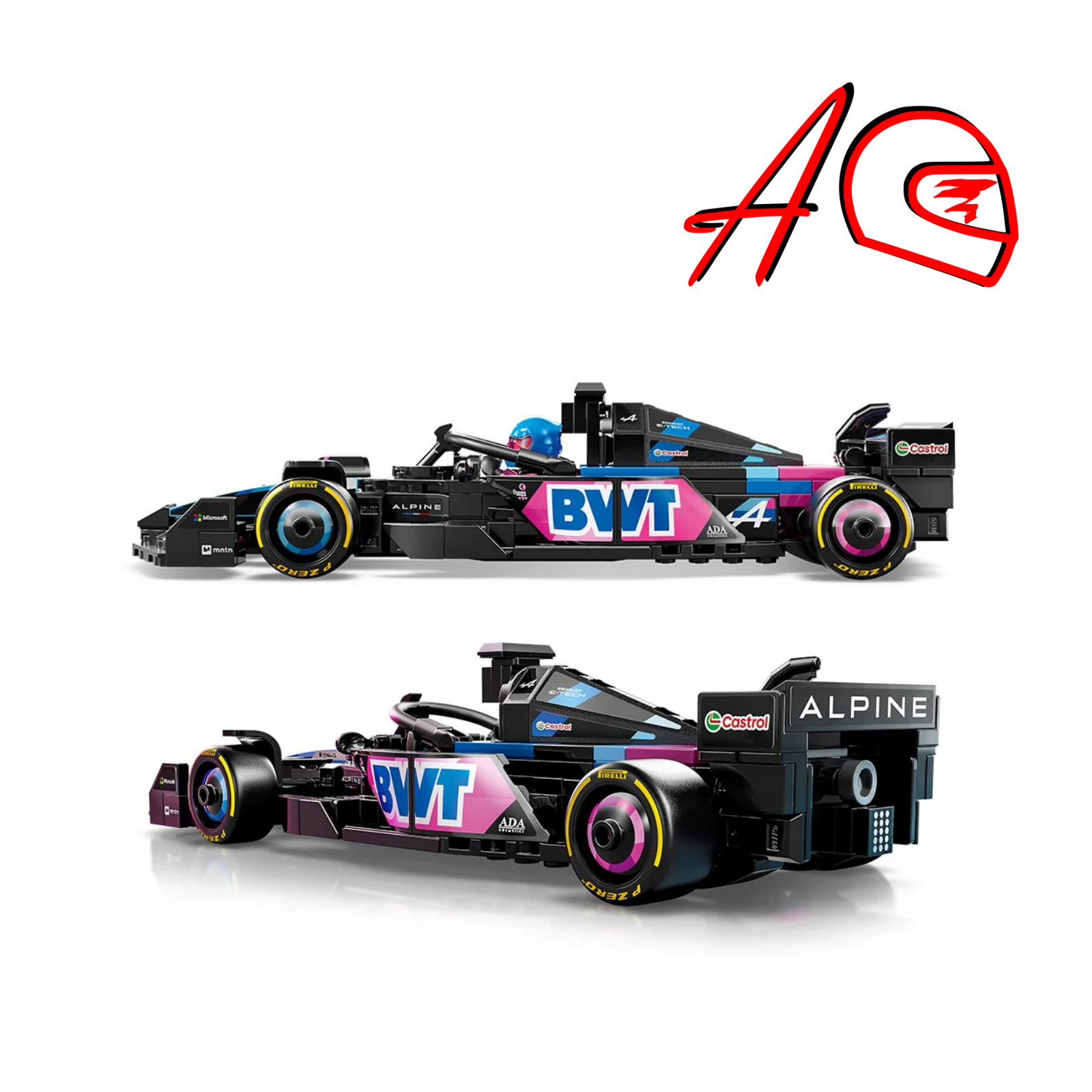 Auto F1 LEGO Alpine BWT a escala 1:25 | Kit de construcción de bloques de 257 piezas