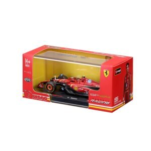 Bburago Auto F1 Ferrari SF24- N55 Sainz escala 1:43 | Diecast metálico en caja acrílica