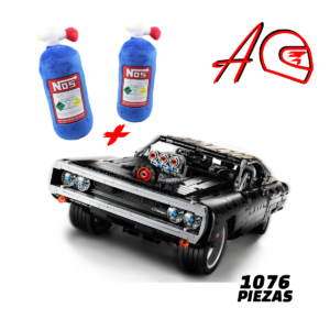 Auto a escala Dodge Charger R/T de Toretto Technic de rapidos y furiosos| Kit de construcción de bloques de 1076 piezas regalo ideal hombre cumpleaños novios