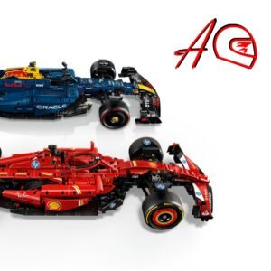 El RB20 Redbull Racing F1 cuenta con 1639 piezas y la Ferrari SF24 de Formula 1 con 1361 piezas. Ambos miden 63 cm de largo, garantizando una presencia imponente como pieza de exhibición lego
