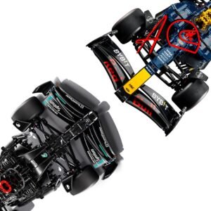Dos autos 1:18 de Fórmula 1 Red Bull RB20 Technic y Amg Mercedes W14 Technic | Kit de construcción de bloques lego de Formula 1