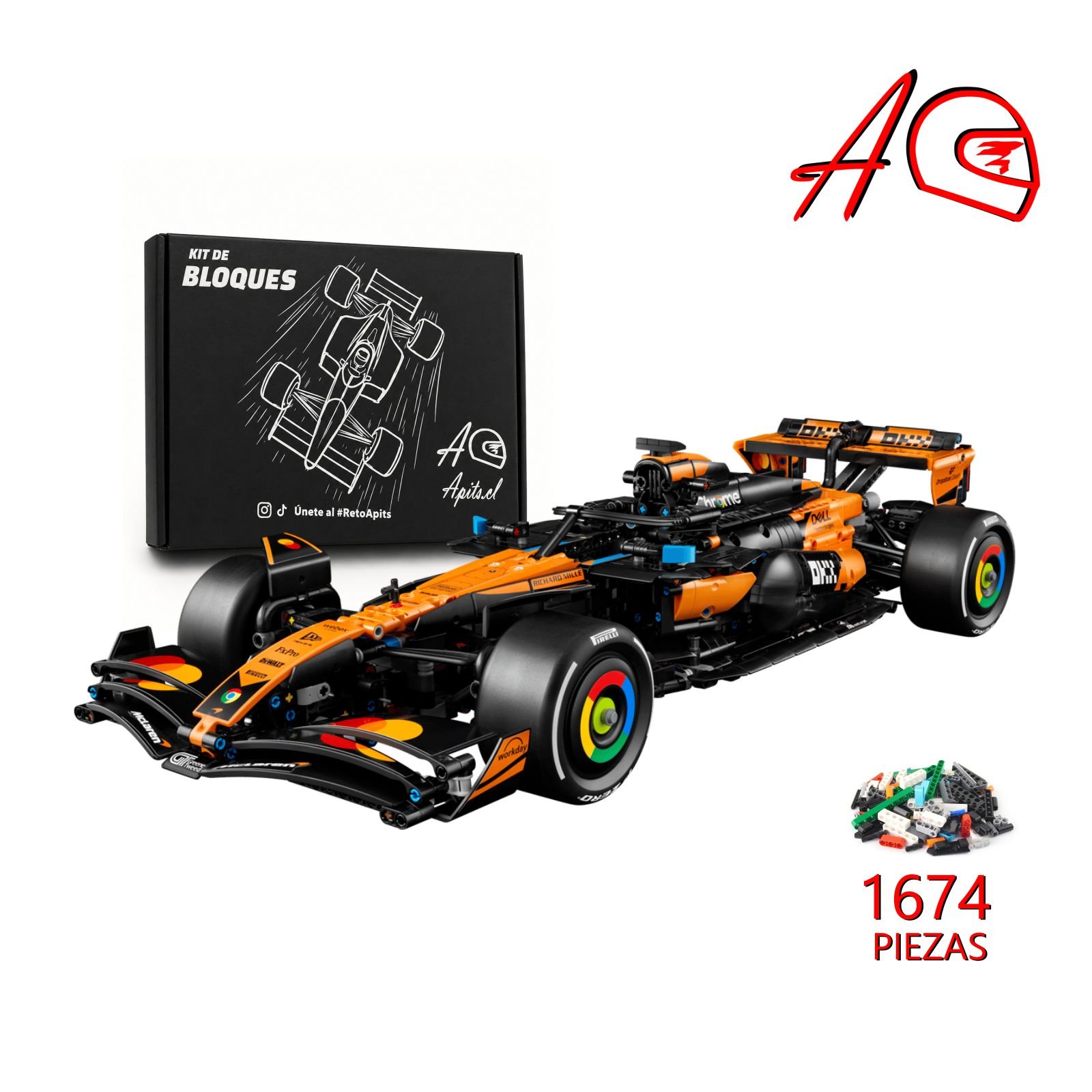 Coche McLaren MCL39 F1 lego technic campeon del 2026 de Formula 1