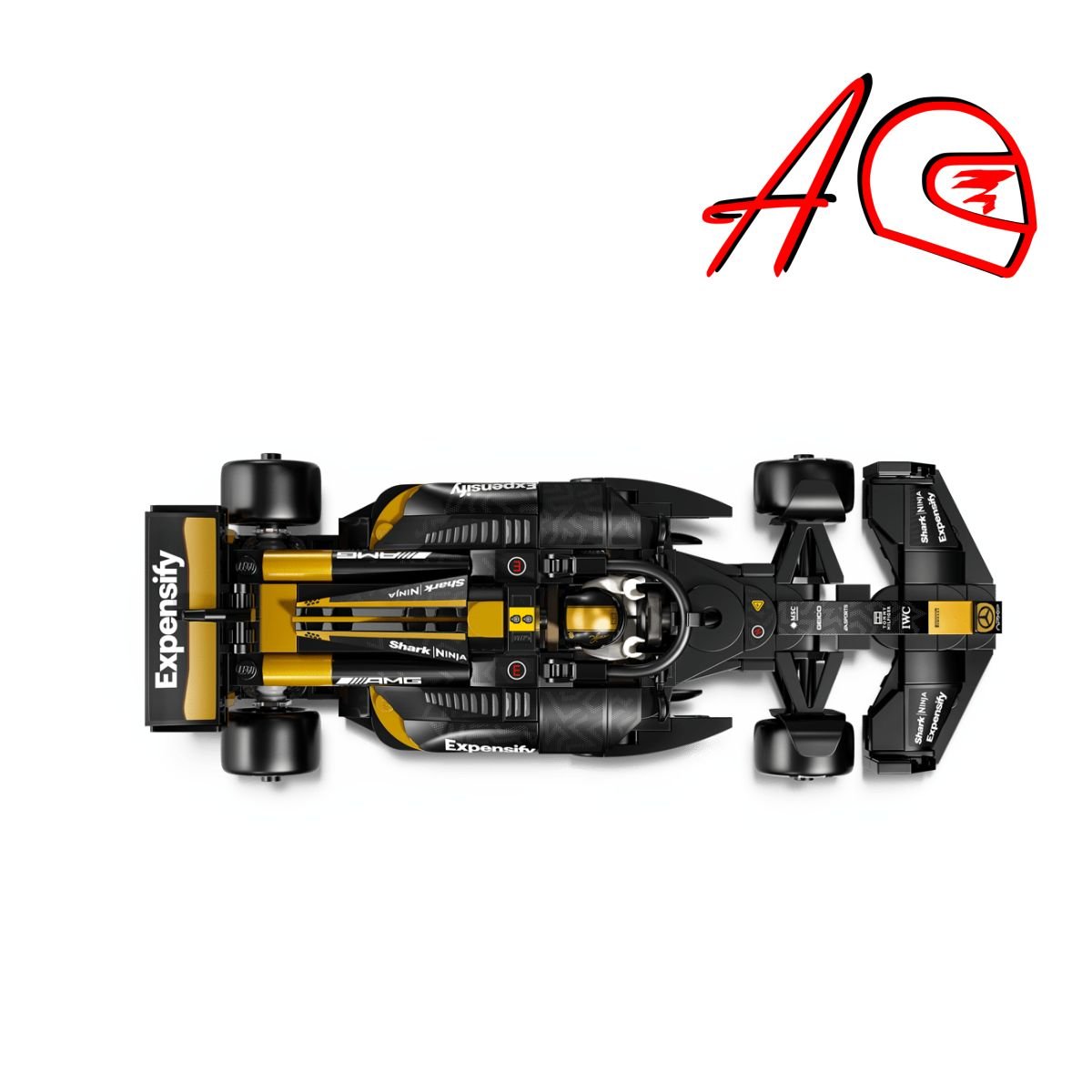 Auto F1 LEGO APX GP La Pelicula a escala 1:25 | Kit de construcción de bloques de 267 piezas