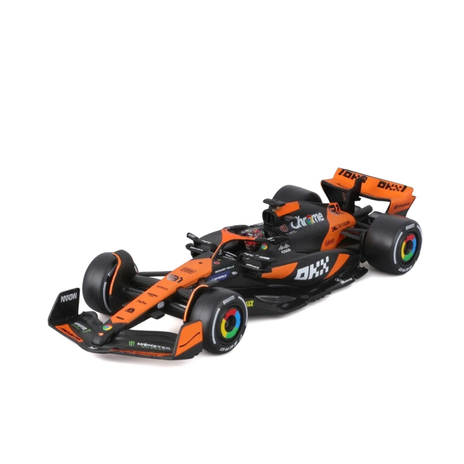 Bburago Auto F1 McLaren MCL38 de Miami Grand Prix - N81 Oscar Piastri escala 1:43 | Diecast metálico en caja acrílica