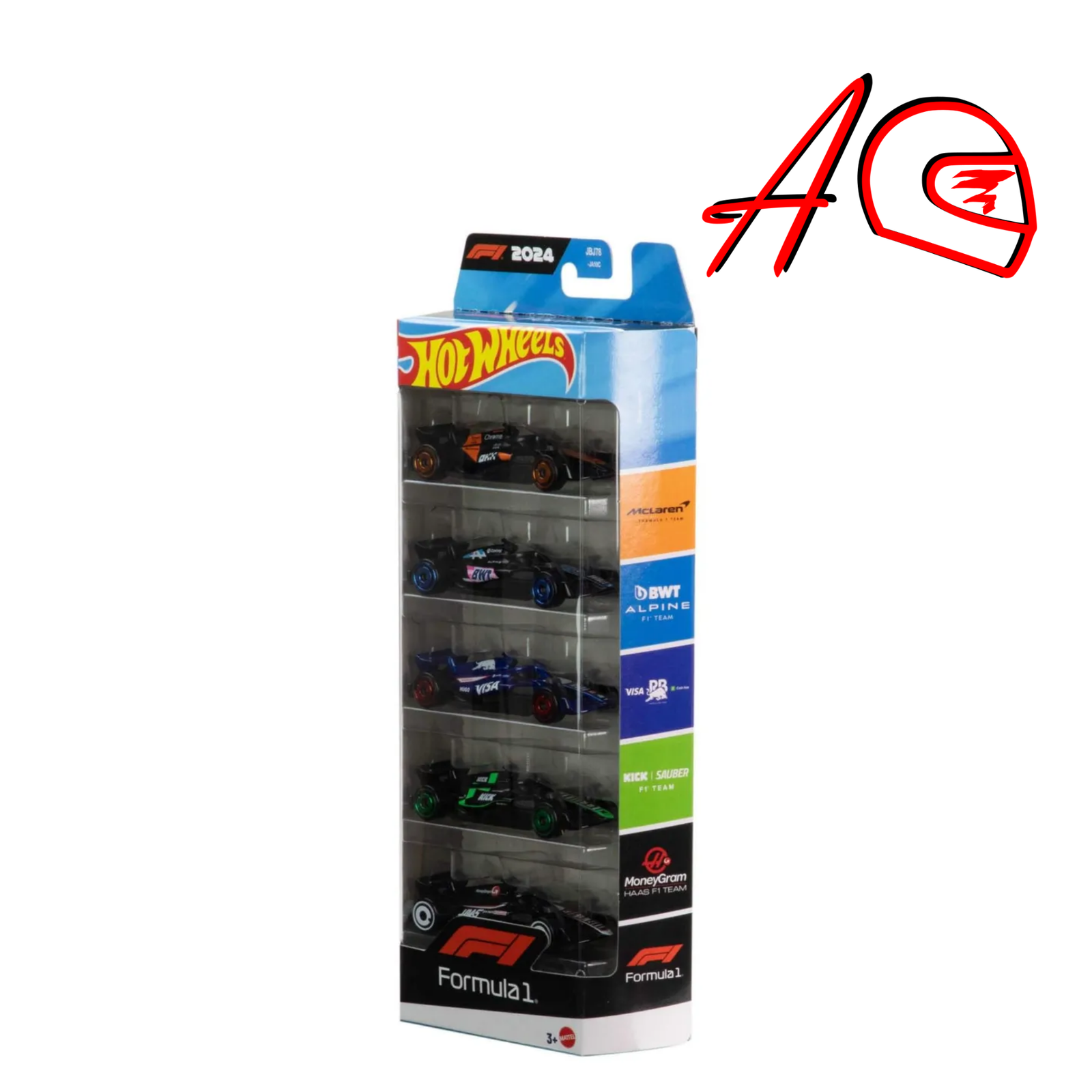 ack de 5 Autos de Formula a escala 1:64 - Hotwheels Edición 2024