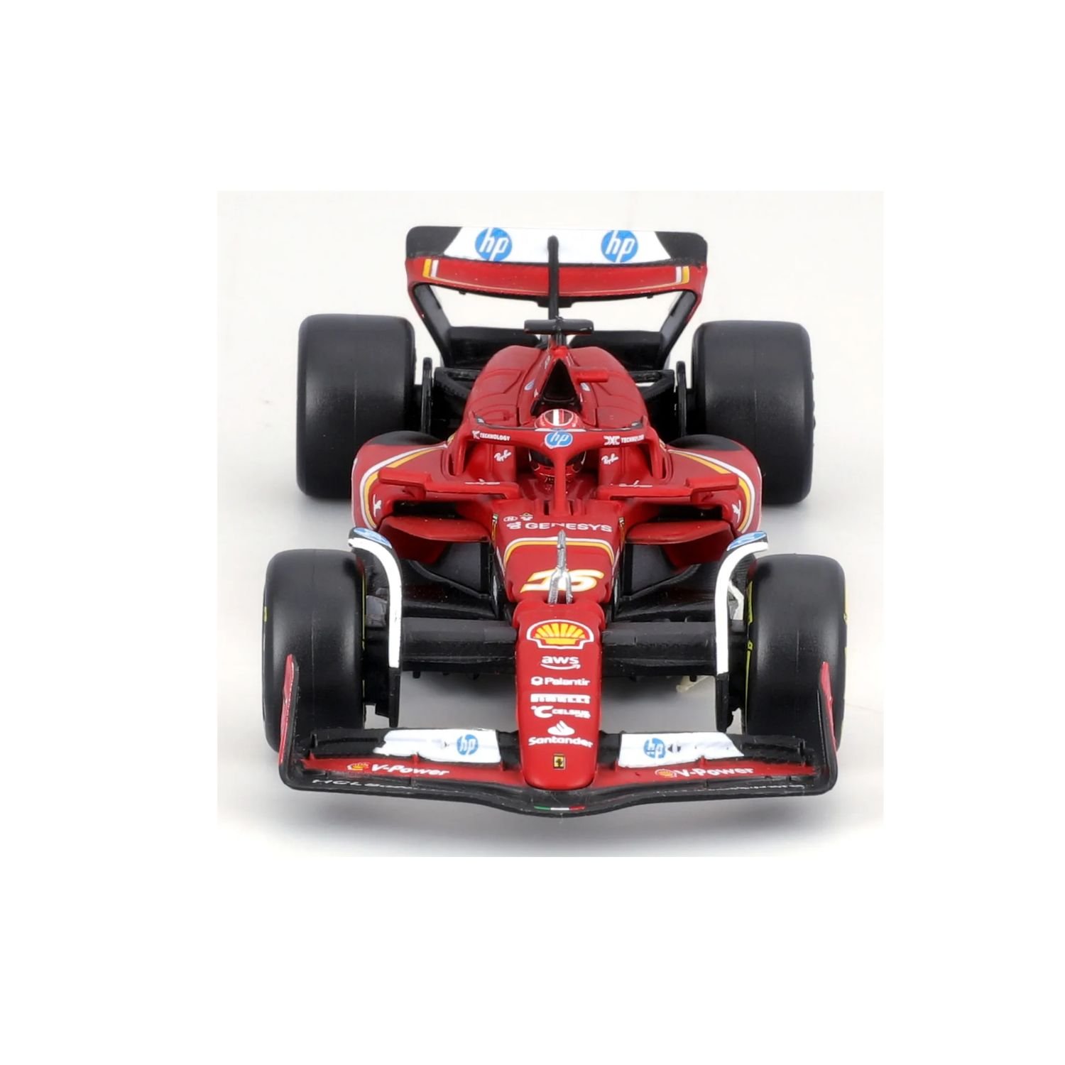 Bburago Auto F1 Ferrari SF24- N16 Charles Leclerc escala 1:43 | Diecast metálico en caja acrílica