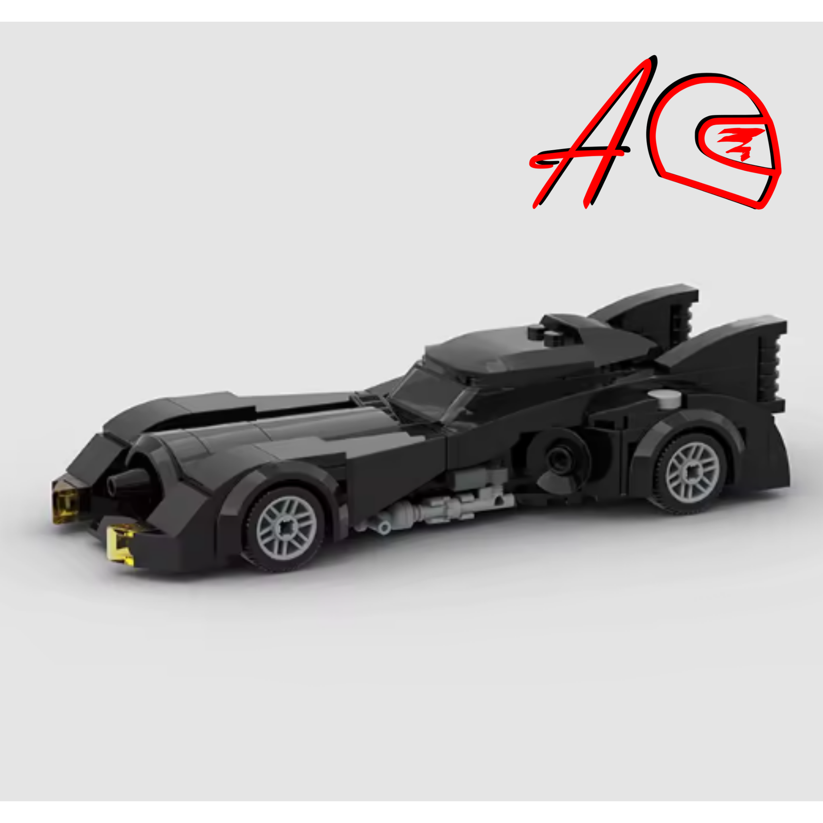 Auto a escala Batimovil | Kit de construcción de bloques de 204 piezas - Imagen 2
