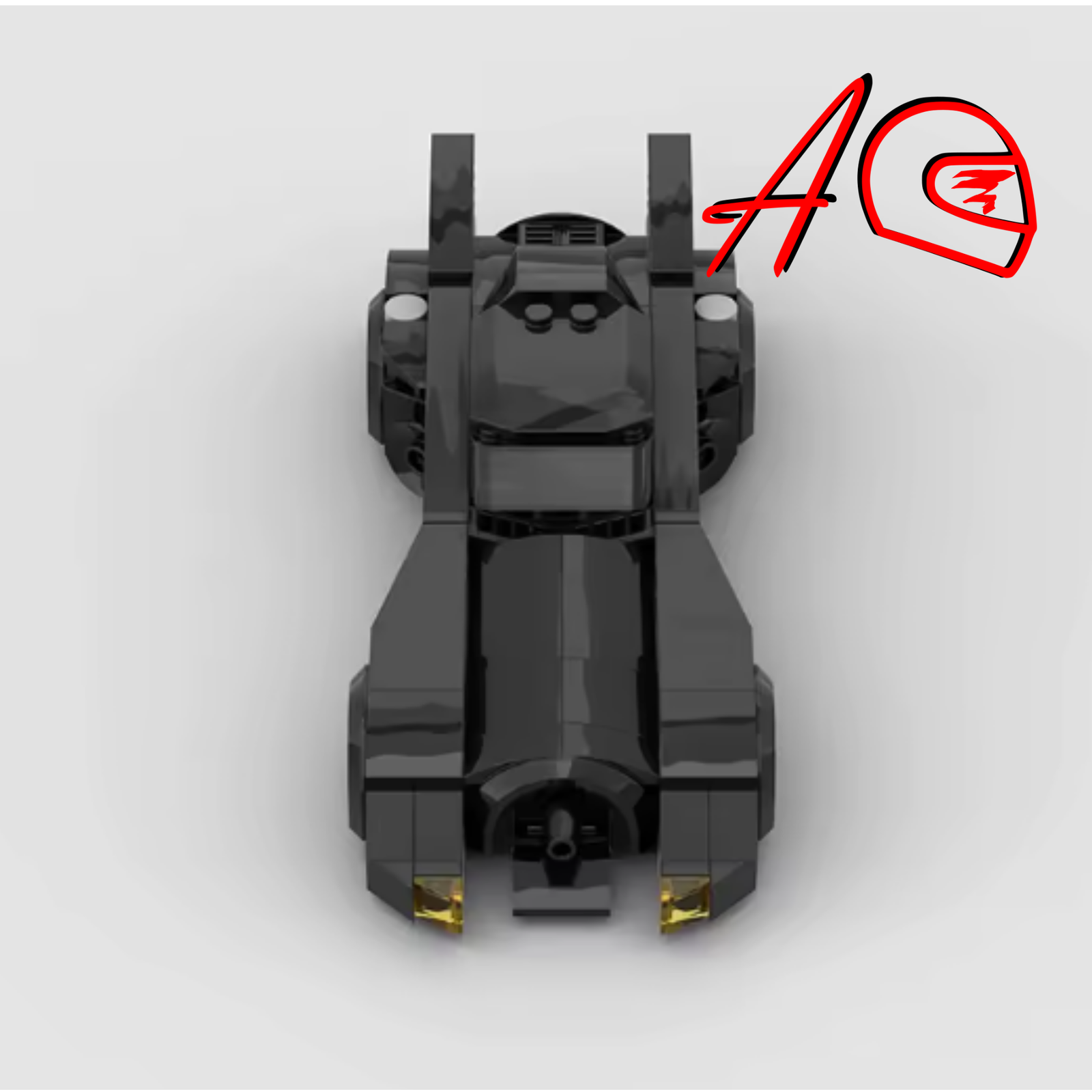 Auto a escala Batimovil | Kit de construcción de bloques de 204 piezas - Imagen 4