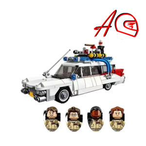 Auto a escala Ecto-1 Ghostbusters | Kit de construcción de bloques de 508 piezas