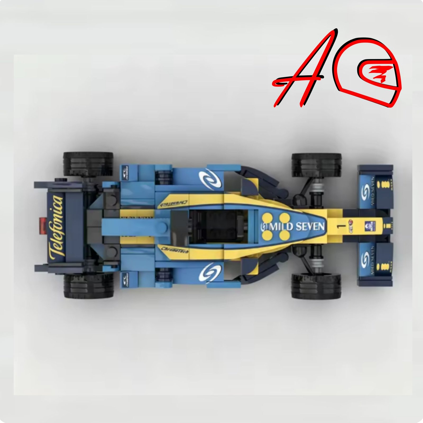 Auto F1 RN R25 a escala 1:25 | Kit de bloques de 219 piezas