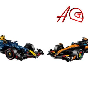 Dos autos 1:18 de Fórmula 1 Red Bull RB20 Technic y Mc Laren MCL39 Technic | Kit de construcción de bloques