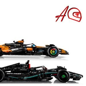 Dos autos 1:18 de Fórmula 1 AMG-Mercedes Technic y Mc Laren MCL39 Technic | Kit de construcción de bloques