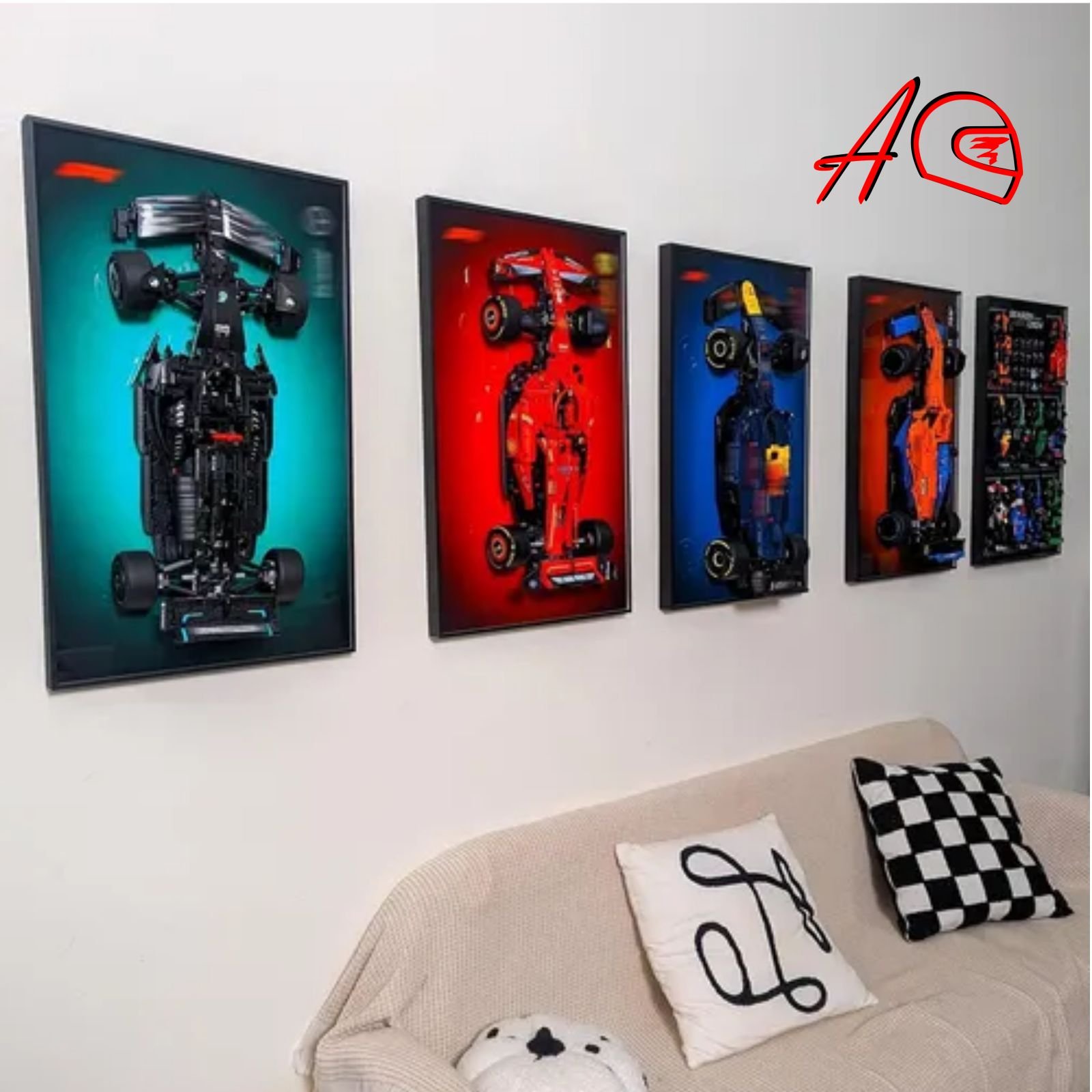 Cuadro mural decorativo para colgar auto Fórmula 1 Technic
