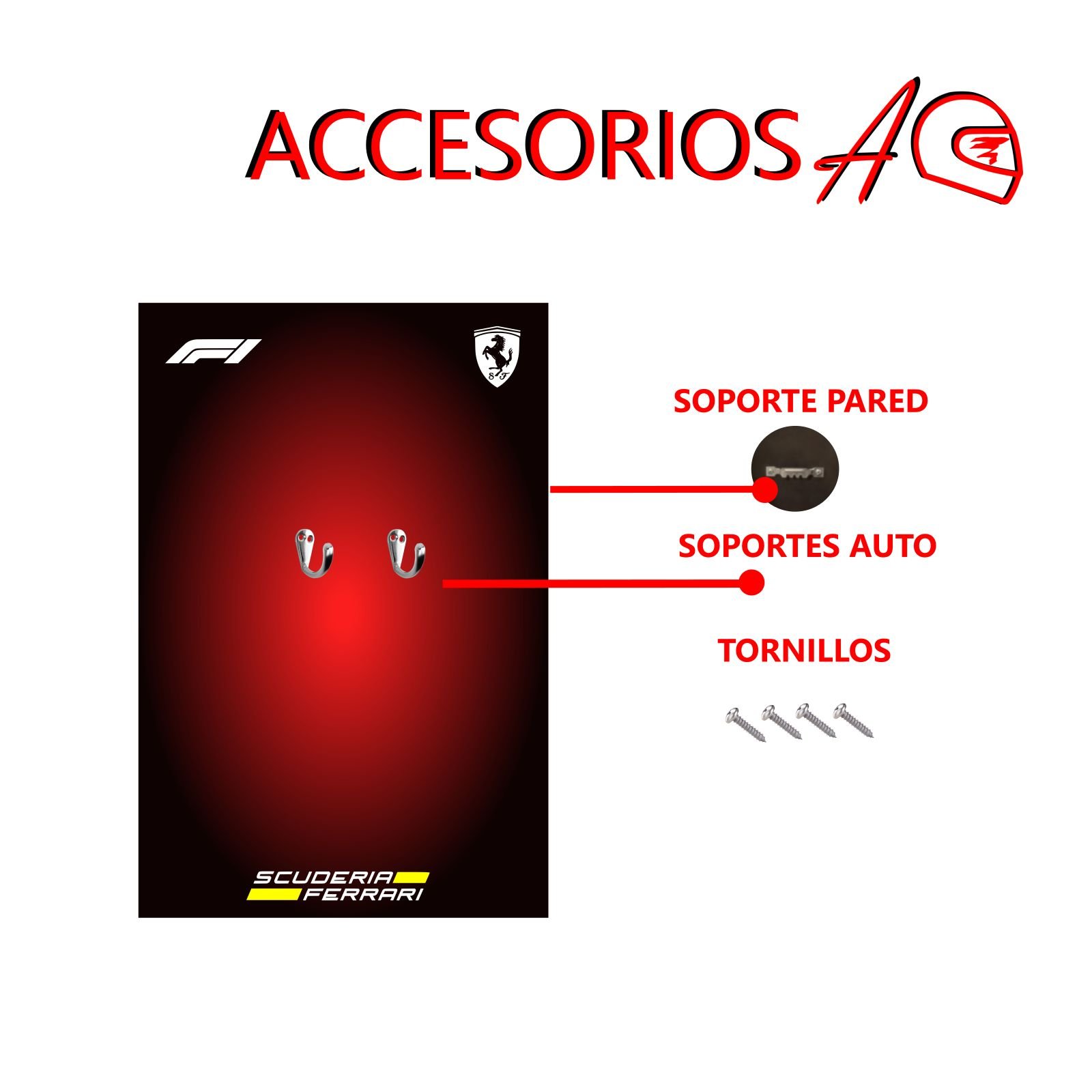 Cuadro mural decorativo para colgar auto Fórmula 1 Technic Ferrari SF24