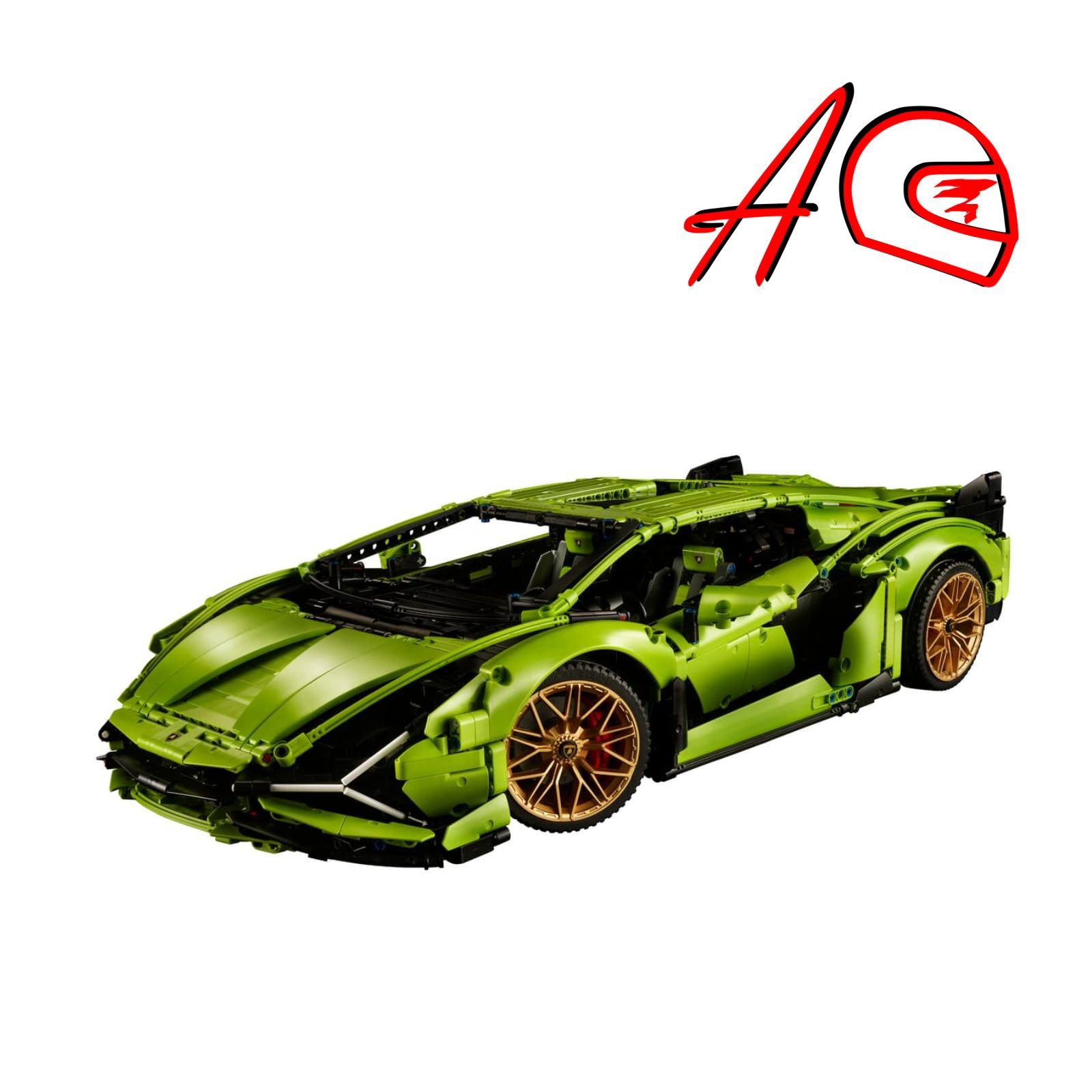 Auto a escala 1:8 Lamborghini Sian | Kit de construcción de bloques de 3694 piezas